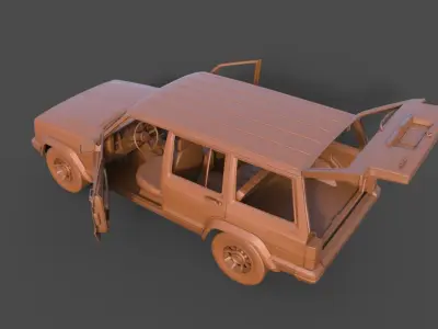 Jeep Cherokee 1984 3D print model
