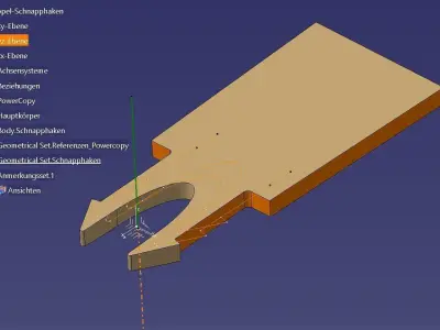 Double Snap Hook 3D model