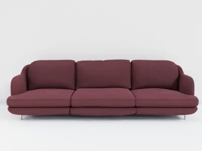 Round Sofa 3d model Low-poly 3D model