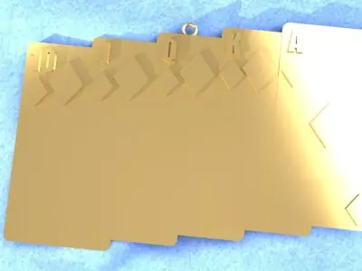 Royal Flush Pendant Gold Silver Platinum Jewelry Poker Cards 3D print model