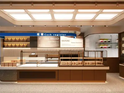 Bakery Patisserie Shop Low-poly 3D model