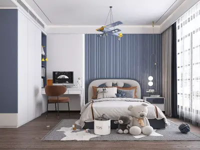kids bedroom 3D model buy