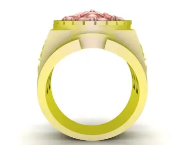 Medusa and Dragon Luxury Men Ring Design 93a 3D print model