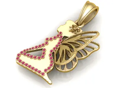 FAIRY DIAMOND PENDANT 3D PRINTABLE-MODEL U 3D print model