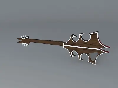 Evil Christmas tree guitar Free 3D model