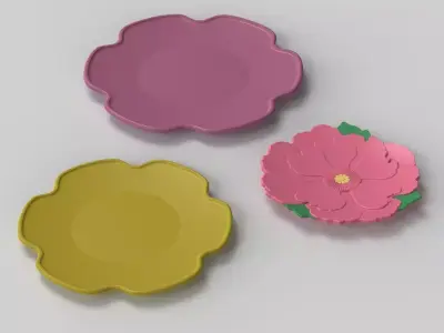 Flower Plates 3D print model
