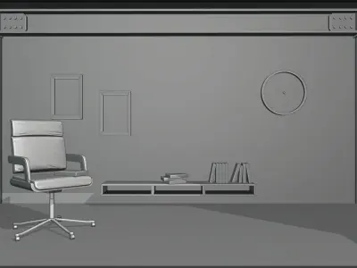 Hall Room  Free 3D model
