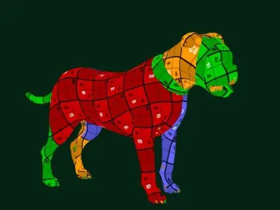 Staffordshire Bull Terrier Dog 3D model