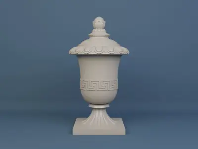 Detailed Models of Decorated Vases and Urns 3D Model Collection