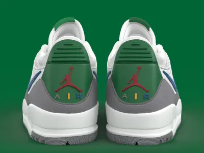 Air Jordan Legacy 312 Low Pine Green Low-poly 3D model