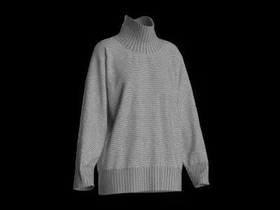 Female knit long sleeve  3D model