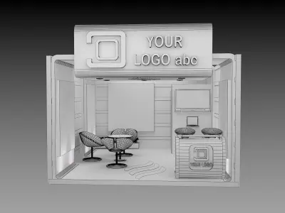 Booth Exhibition Stand a597a  3D model