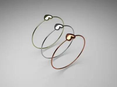 Heart Bracelet 3D print model purchase
