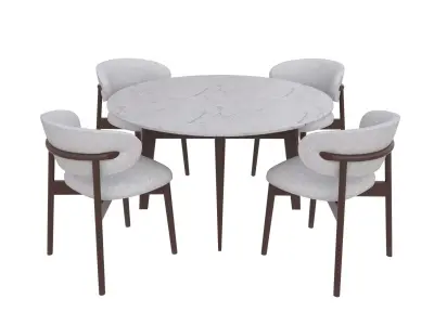 Oleandro chairs with table 3D model