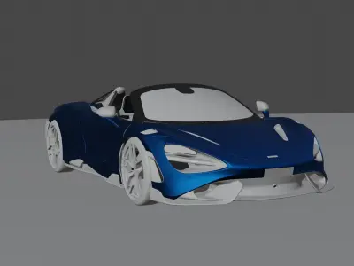 McLaren 765LT Spider Rigged 3D model