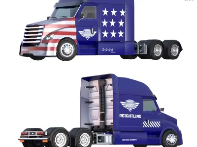 freightliner truck  3D model