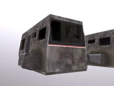 Cartoon Stylized Sci-Fi Car With 2 Texture Low-poly 3D model