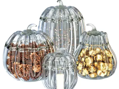 Glass pumpkins 3D model purchase