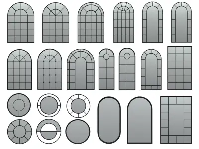 Parametric Mirror Family for Revit 3D model
