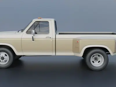 Pickup Truck F-350 Dually 1980  3D print model