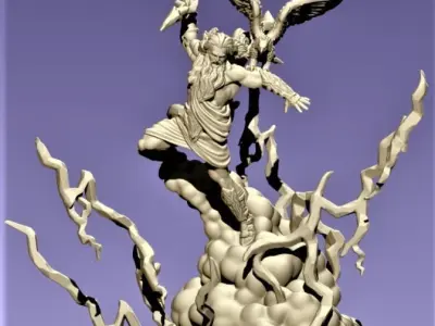 Zeus sculpt 3D print model