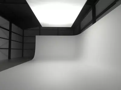 studio warehouse 3d scene for blender cycles and octane 3D model