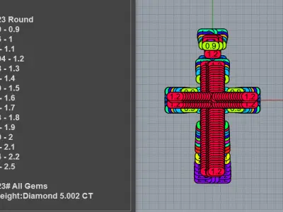 Hip Hop Diamond Cross 3D print model