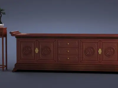 cabinet cabinet wardrobe sofa bed table bookshelve 3D model