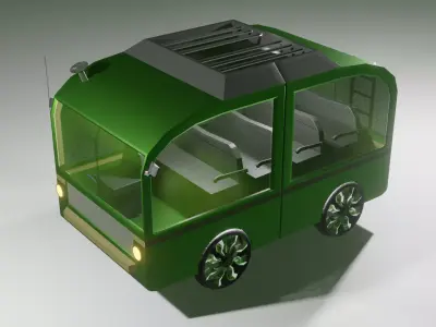 Cartoon Bus Free 3D model