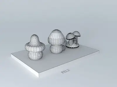 MUSHROOMS set of lego Free 3D model