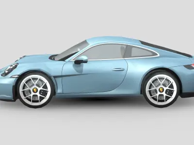 Porsche 911 ST 2024 Low-poly 3D model