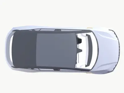 Byton Electric SUV HQ interior Low-poly 3D model