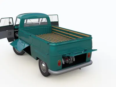 VOLKSWAGEN TRANSPORTER PICKUP SINGLE CAB - 1962 3D model