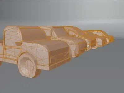 Low Poly Cartoon Car Free 3D model