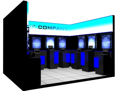  Booth Exhibition Stand a14c 3D model