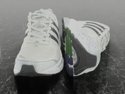 ADIDAS 3D SHOES - WHITE  Low-poly 3D model