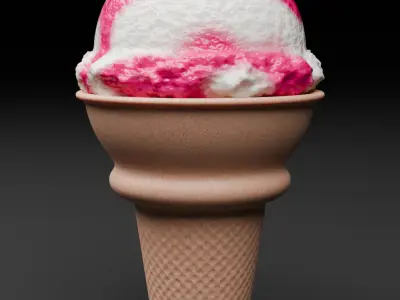 Radperi fantastyc ice cream 3D model for adversiting 3D model