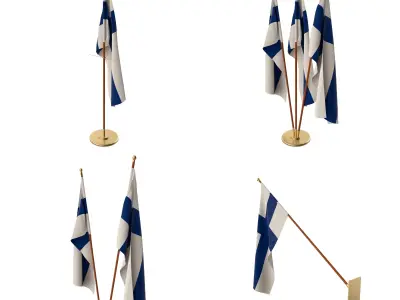 Finland Flag Packs 3D model