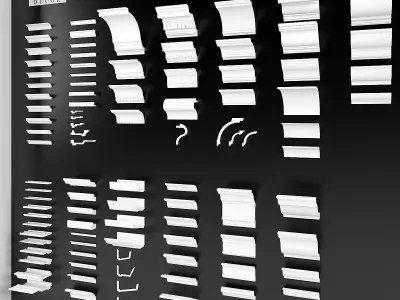 Collection of ceiling moldings Orac Decor 85 profiles 3D model