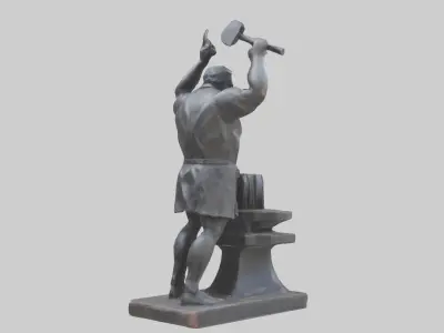Blacksmith statue model 3D model