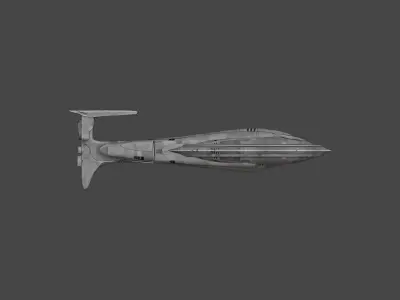 Sci Fi Spaceship Low-poly 3D model