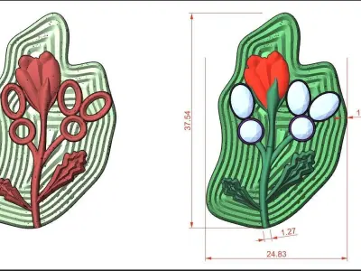 My flower 3D print model