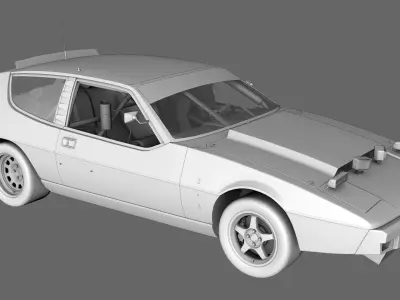 Lotus Elite 1976 Chotus Low-poly 3D model