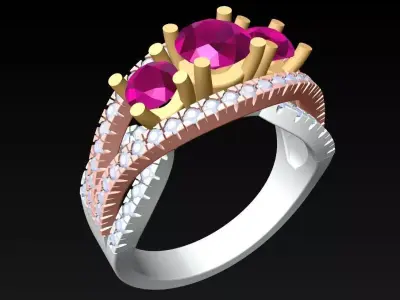 Diamond Ring - Womens Rings - N582054 3D print model