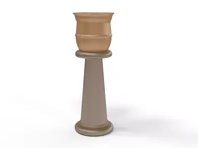 URN and PEDESTAL Free 3D model