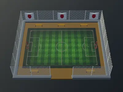 Soccer Stadium - Japan Low-poly 3D model