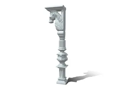 horse top design column  3D model