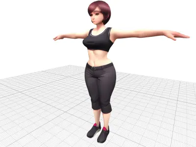 AvaFit 3D Fitness Model Low-poly 3D model