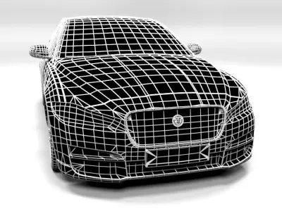 JAGUAR XE LOWPOLY Low-poly 3D model