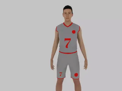 Basketball Player Low-poly 3D model get
